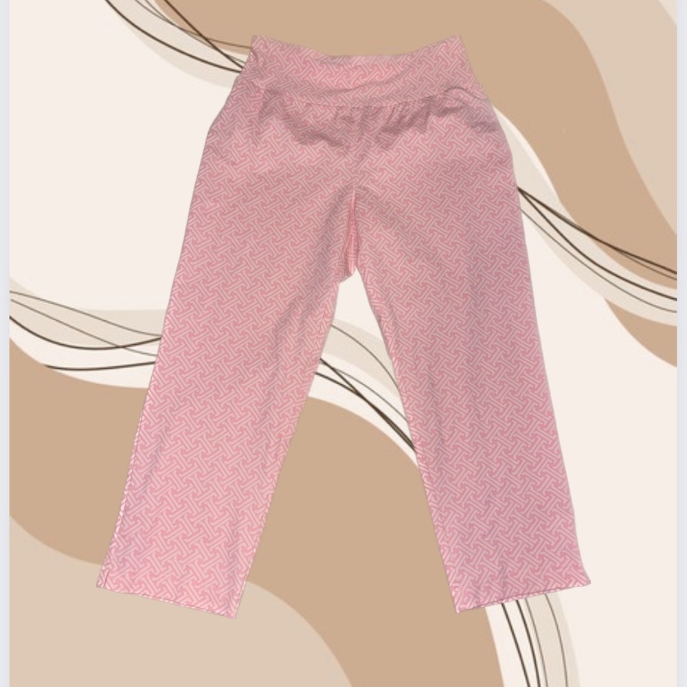 New pink pattern J McLaughlin leggings size 4